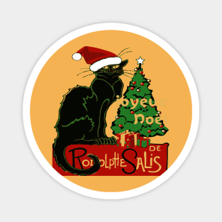 Joyeux Noel Le Chat Noir Spoof With Yule Tree v2 Magnet